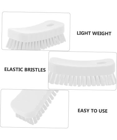 PLAFOPE Nail Brush Fingernail Clean Handle Fingernail Scrubber Finger Nail Scrubber Nail Scrubbing Brush Cleaning Brush Shoes Cleaner Shoe Cleaner White Food Grade Polyester Cleaning Ball 11.5x5cm White - Buy Online on GoSupps.com