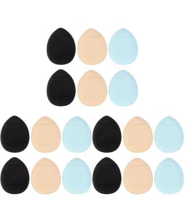 FRCOLOR 18 Pcs Fingertip Mini Puff Foundation Makeup Sponge Makeup Finger Puff Soft Powder Puff Face Air Beauty Sponge Cushion Makeup Puff Hydrophilic Polyurethane Small Body Powder Miss 1 Count (Pack of 1) Assorted Colorx3pcs