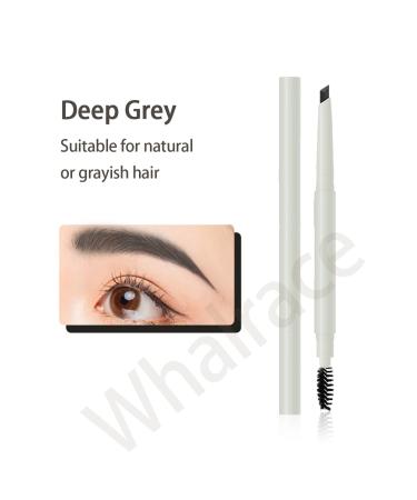 Whalrace Retractable Eyebrow Pen - Waterproof Angled Tip Pencil for Long-Lasting Natural Eye Makeup in Dark Gray - Buy Online on GoSupps.com