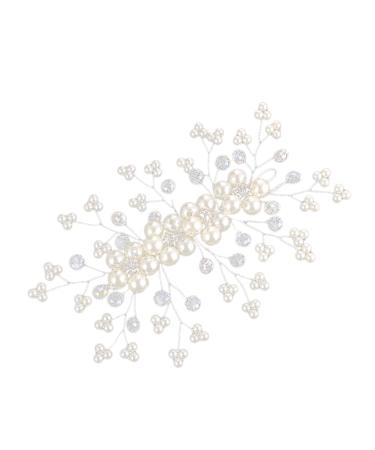 Ipetboom Wedding Hair Comb Tiara Bride Crystal Comb White Bridal Hair Comb