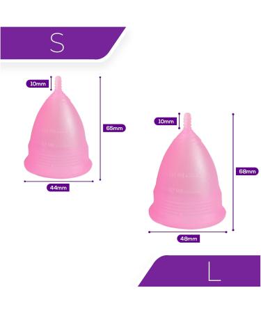 Femme Essentials Menstrual Cup - Discreet & Hygienic Medical Silicone - Includes Satin Bag & German Manual - Blue (1 Pack) - Buy Online on GoSupps.com