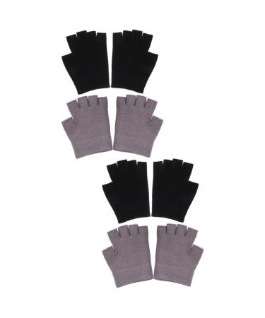FOMIYES 4 Pairs Half Finger Moisturizing Gloves Gel Gloves Half Finger Touch Screen Gloves Cosmetic Gloves Half Finger Gloves Womens Glives Miss Dry Hands Plant Essential Oil Apparel