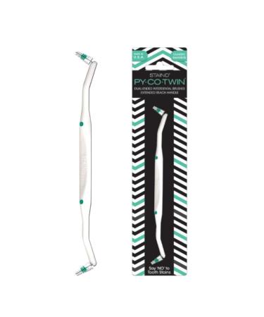Staino Py Co Twin Dual Ended Interdental Brush Extended Handle Oral Care Tool Tapered Brush (Jumbos) 72/Case