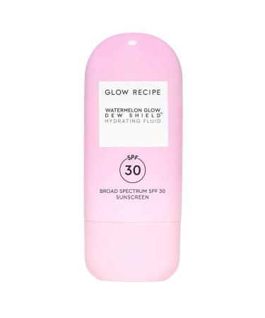 Glow Recipe Dew Shield Korean Face Sunscreen SPF 30 - Hydrating Moisturizer & Dewy Lightweight Sunscreen - Formulated with Broad Spectrum UV Protection with No White Cast or Pilling (15ml)