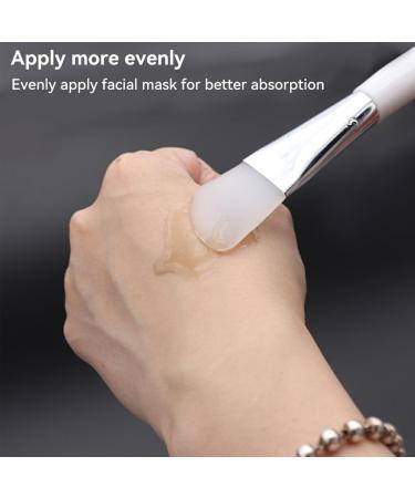 dijiusidy Brush Facial Mask Silicone White Professional Cutter-Type Brushes Cream Skin Foundation Tool Comfortable Beauty Tongue Shape - Buy Online on GoSupps.com