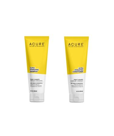 Ultra Hydrating Shampoo & Conditioner Duo - 100% Vegan - With Argan Oil & Pumpkin - Ultra Moisturizing - 8 Fl Oz (Pack of 2) - Buy Online on GoSupps.com