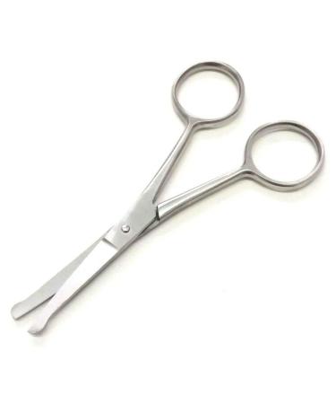 H2Gear Pet Dog Grooming Probe Safety Scissors Blunt End Ball Nose 4 INCH Face Ear Nose Moustache Stainless Steel (4.5")