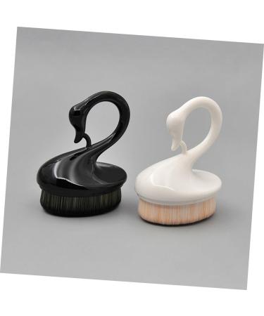 Housoutil 1pc Makeup Brush Cosmetic Applicator Supple Foundation Brush Portable Powder Brush Swan Foundation Brush Loose Liquid Travel Artificial Fiber Seamless White Face Brush - Buy Online on GoSupps.com