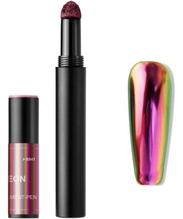 Roseflower 6 Sticks Air Cushion Chrome Powder Pencil - Holographic Nail Decoration for DIY Art | Shiny Metallic Mirror Effect Manicure Tool - Buy Online on GoSupps.com