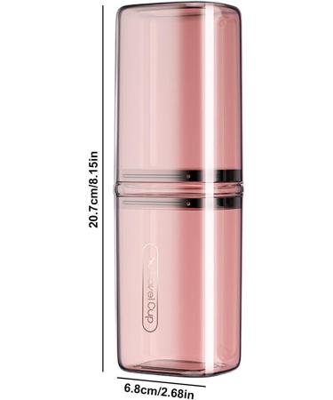 Travel Toothbrush Holder | Pink Toothbrush Case & Organizer for On-the-Go | Portable Toothbrush Storage & Mouthwash Cup - Buy Online on GoSupps.com