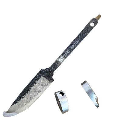 Blank Blade for the Knifemaking |VG10 Damascus San Mai Full Tang |Stainless Steel Guard & Pommel Accessories Attached |Diy Blank Blade for Custom Knife |Blade for Outdoor & Camping Blank Blade + Accessories