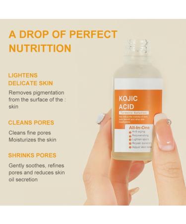 Kojic Acid Turmeric Oil Turmeric Oil Dark Spot Corrector Turmeric Face Serum Turmeric Dark Spot Corrector Serum Oil Turmeric Skin Brightening Oil Dark Spot Remover for Face Anti Aging Face Serum 100ml - Buy Online on GoSupps.com