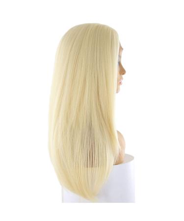 SHIYID Blonde Synthetic Wigs for Women | Long Straight Lace Front Hairpiece - Trendy Cosplay Style - Buy Online on GoSupps.com