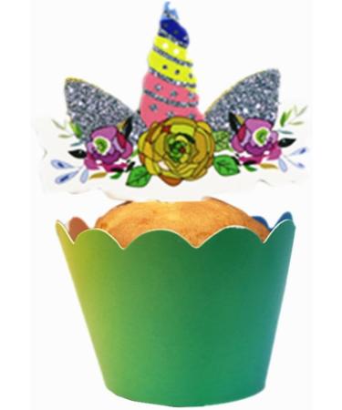 Ciieeo 288 Pcs DIY Cupcake Picks Top Hat Unicorn Cake Toppers Party Cupcake Toppers Unicorn Cupcake Wrappers Wrapping Paper - Buy Online on GoSupps.com