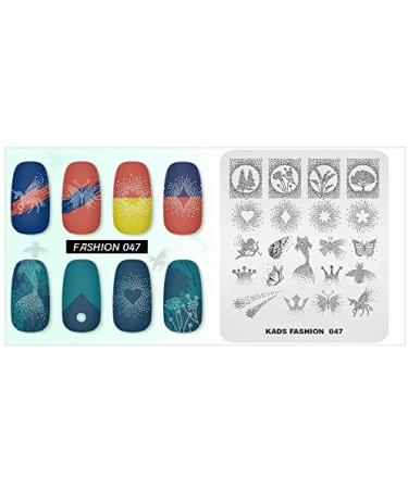 KADS Stamping Plate - Mermaid Nail Art Design Tool | Sparkling Betterfly Meteor Wing Stencil (FA047) - Buy Online on GoSupps.com