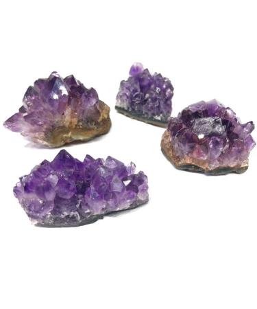Room Decoration Natural Crystals and Stones 100g Natural Raw Amethyst Quartz Purple Crystal Cluster Stones Specimen Home Crafts Decoration Ornament for Decoration (Color : Amethyst Cluster Size : 4 40-70g Amethyst Cluster