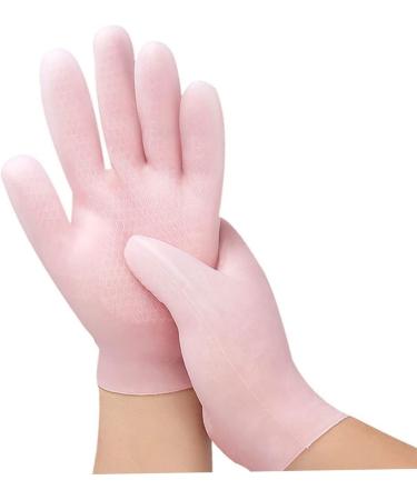 Ipetboom 1pair Moisturizing Gloves Silicone Socks Aging Hands Gloves Gel Gloves Dry Hand Grooming Gloves Dead Skin Moisturizing Repairing Gloves Sebs Pink Girl Women's Headgear 21.5x13cm - Buy Online on GoSupps.com