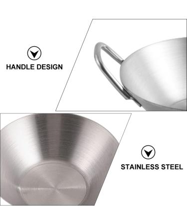 Zerodeko Small Condiment Dish with Ears Japanese Side Dishes Soy Sauce Dishes Sushi Dip Bowls Snack Dish Dipping Sauce Plate Sushi Dipping Bowl Home 304 Stainless Steel Korean The Dish 11X8.5CM Silver - Buy Online on GoSupps.com