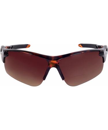 2 Pairs The Athlete Precision Sport Wrap Bifocal Reading Sunglasses Black/Tortoise - 1.5x - Buy Online on GoSupps.com