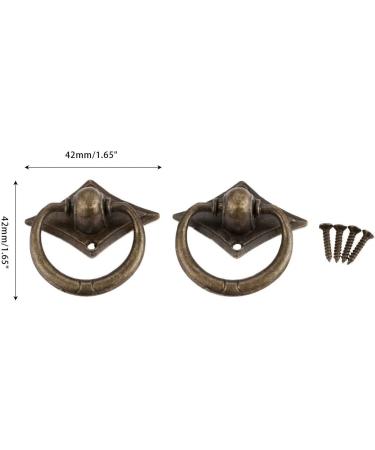 Vintage Cabinet Buttons & Drawer Handles Set - Antique Bronze 6 Pieces for Kitchen & Furniture - 42mm x 42mm - Perfect for Cabinets & Wooden Boxes - Buy Online on GoSupps.com