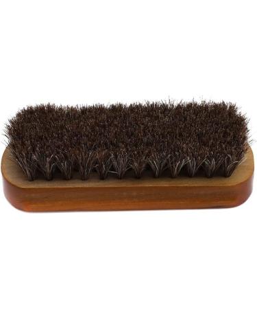 Shoe Brush Natural Leather Real Horse Hair Soft Polishing Tool Horsehair Shoe Brush Polish Brush Onecolor - Buy Online on GoSupps.com