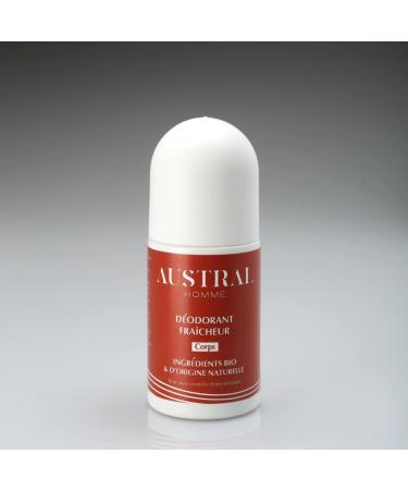 AUSTRAL Homme - Organic Freshness Deodorant - Natural & Organic Ingredients - Purifying and Refreshing Effect - Made in France - Roll on 50 ml - Buy Online on GoSupps.com