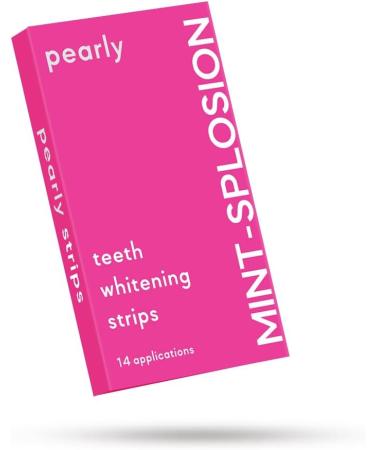 Pearly Teeth Whitening Strips - Enamel Safe & Stain Removing for Wine & Coffee - 28 Mint Strips - Buy Online on GoSupps.com