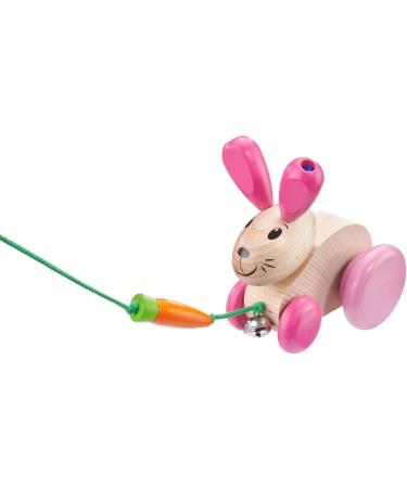 Buy Selecta 62023 Hanna Hoppel Pull-Along Rabbit Toy | Wooden Push & Pull Toy 13 cm - International Shipping Available - Buy Online on GoSupps.com