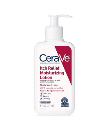 CeraVe Moisturizing Lotion for Itch Relief | Anti Itch Lotion with Pramoxine Hydrochloride | Relieves Itch with Minor Skin Irritations, Sunburn Relief, Bug Bites | 8 Ounce