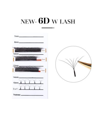 DeceMars 6D-W Eyelash Extension 8-14 MIX Black-D-0.07 - Premium Quality - Buy Online on GoSupps.com