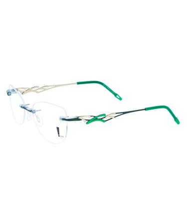 switch it set Combi 3252 interchangeable temples in the color dark green-gold-green inside gold