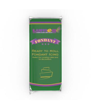 Dekozauber24 Premium Fondant 1kg 17 colours soft and flexible rolled fondant cake decoration (dark green)