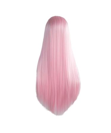 Shop Ladies Long Pink & White Brazilian Straight Wigs - 50s to 80s Curly Party Hair - Buy Online on GoSupps.com