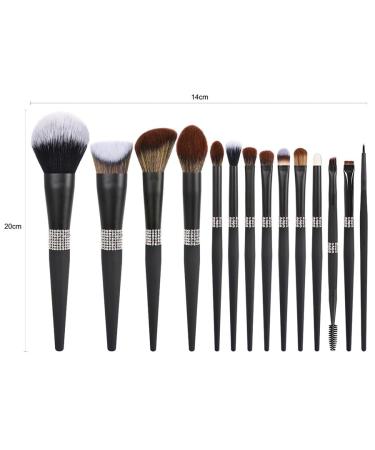 15 Cross-Border Brilliant Queen Series High-End Matte Black Makeup Brushes - 20cm | International Shipping Available - Buy Online on GoSupps.com