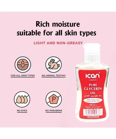 ican London Pure Glycerine Oil For Normal & Dry Skin 100ml - Buy Online on GoSupps.com