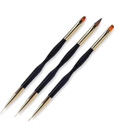 10 set 3 Pieces Nail Art Pen with Handle Line Drawing Double Heads Gel Glitter Brush Manicure Tool Beauty Supply for Professional Salon 10 set Multicolour  - Buy Online on GoSupps.com