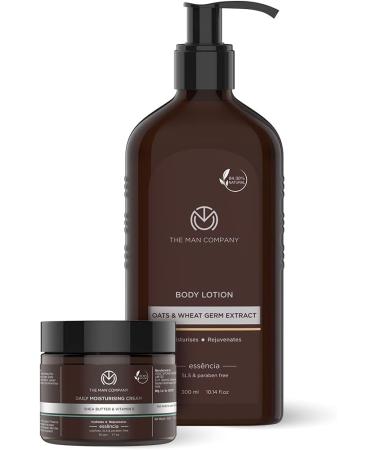 The Man Company Body Lotion - Oats & Wheat Germ Extract & Daily Moisturising Cream - Vitamin E & Shea Butter24 Hour Moisturisationmakes Skin Soft & Suppleabsorbs Quicklysls & Paraben-Free - Buy Online on GoSupps.com