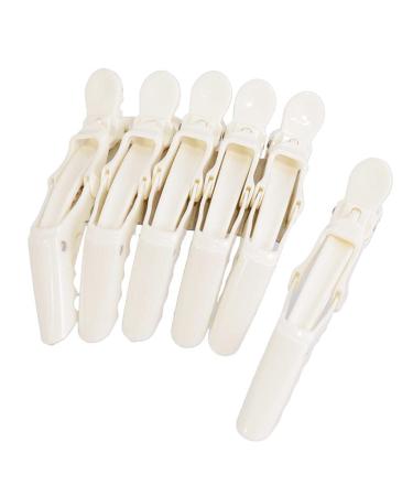 perfk Set of 6 White Hair Clip Combi-Clip Sectioning Clips - Perfect for Styling & Sectioning | International Shipping Available - Buy Online on GoSupps.com