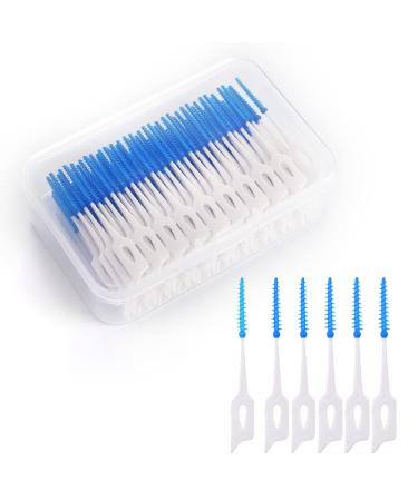 160 Pieces Dual-Use Interdental Brushes Silicone Tooth Floss Picks Dental Picks Interdental Brush Toothpick Dental Brushes Teeth Brush Picks for Braces Oral Cleaning 160pcs