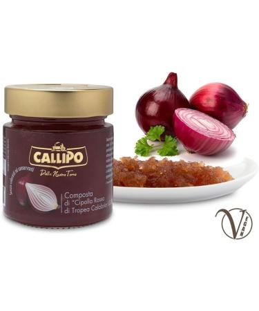  Italian Gourmet E.R. Callipo Compote Di Cipolla Rossa di Tropea Calabria PGI Red Onion Compote from Tropea Calabria 300 g Glass + Italian Gourmet Tomato Pulp Box 400 g - Buy Online on GoSupps.com