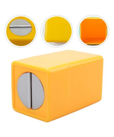 2-Piece Multi-Purpose Mini Sharps Razor Disposal Holder - Waste Container for Blades | Home Storage Case | Gelb - 6.8x4.3cm - Buy Online on GoSupps.com