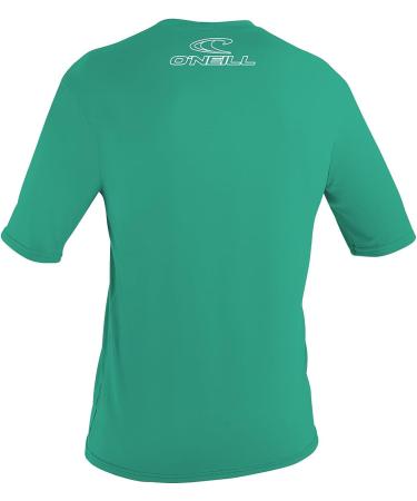O'Neill Kids' Youth Basic Skins 50+ Short Sleeve Rash Guard Seaglass 14 - Best for UV Protection - Buy Online on GoSupps.com