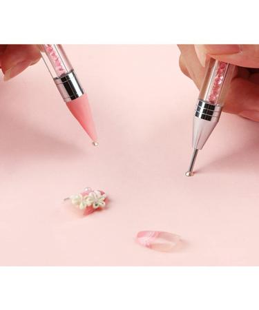 Rhinestone Picker Dotting Pen | Sewian Nail Dotting Tool Double Head Wax Pen | Rhinestone Pickup Tool for DIY Nail Art - Pink - Buy Online on GoSupps.com