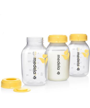 Medela 150ml BPA-Free Bottle Set - Pack of 3 for Expressing, Storing & Feeding Breast Milk | Durable & Fridge Safe Design - Buy Online on GoSupps.com