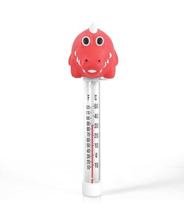 Floating Pool Thermometer Large Display with String Easy to Read Shatter Resistant for Outdoor & Indoor Swimming Pools Spas Hot Tubs & Aquariums (Alligator) Frog