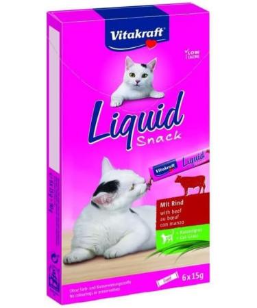 Vitakraft Cat Snack Liquid Beef Treats - 11 x 90g | Premium International Shipping - Buy Online on GoSupps.com