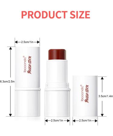 Multifunctional Makeup Stick 3D Highlighter Blush and Rouge Lip Stick Waterproof Highlighter Blush Stick Cream Texture Anti-Sweat Makeup Stick for Cheeks Lips and Eyes Blush Stick (01) - Buy Online on GoSupps.com