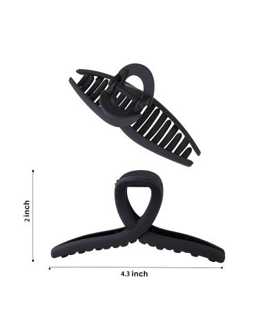 Large Hair Claw Clips for Thick & Thin Hair - Strong Hold Matte Clips for Women & Girls (4 Pack) - Buy Online on GoSupps.com
