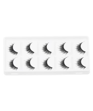 FRCOLOR 5 Pairs Short False Eyelashes Hair Eyelashes Natural Look Eyelashes False Lashes Handmade Eyelashes Natural Eyelashes 3d Eyelashes Make up Extend Artificial Fiber 6d 3.3x1.1x0.5cm Black