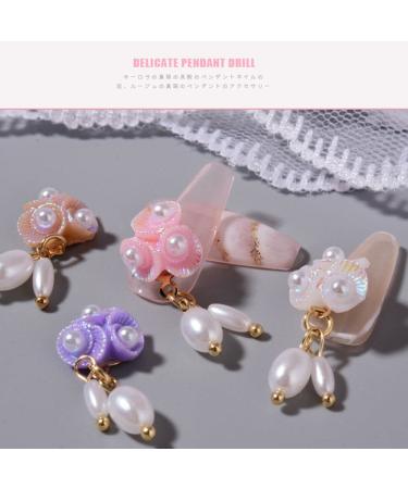 Shop K2365 Art Accessories - 3D Nail Jewelry Pearl Pendants & Aurora Flower Art Supplies | International Shipping Available - Buy Online on GoSupps.com